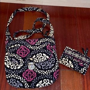 Pink and Black Vera Bradley bag